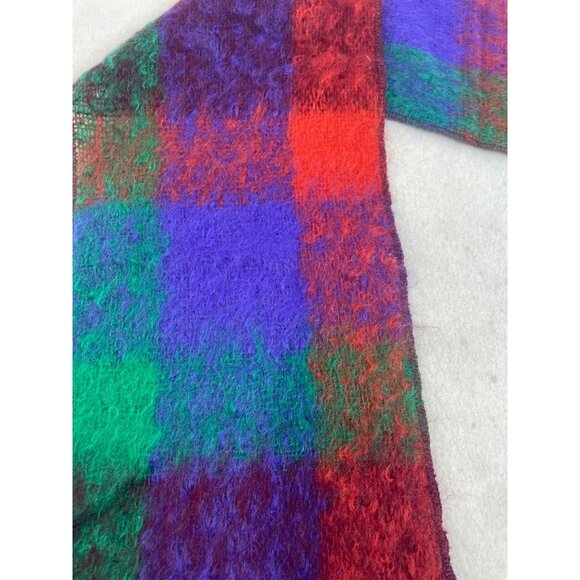 Waverley Multicolored Colorblock 100% Mohair Wool One Size - Picture 3 of 5